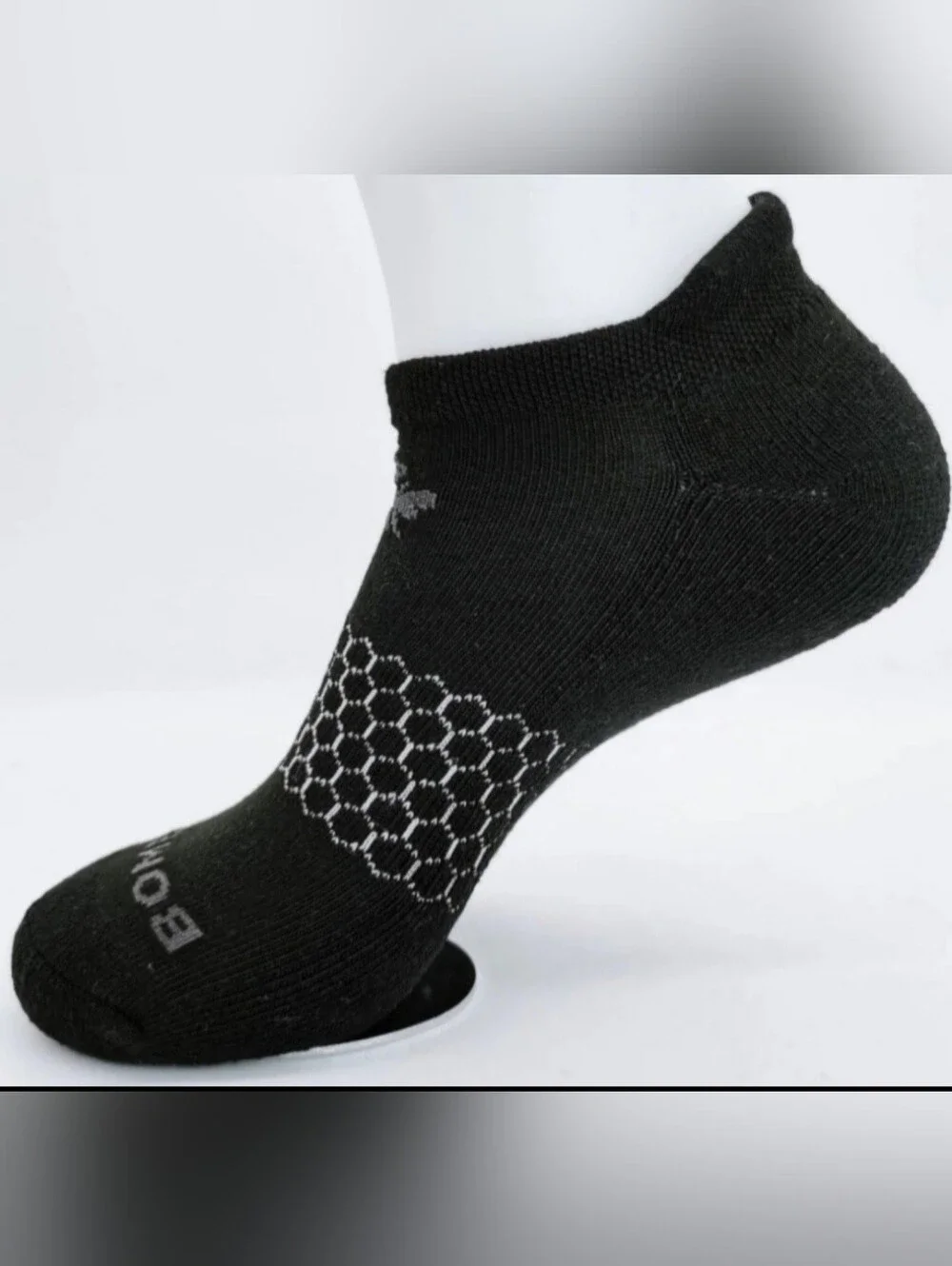 Bombas Ankle Socks Medium 5 Pair Unisex Womens & Mens Honeycomb Black/Grey BNWT